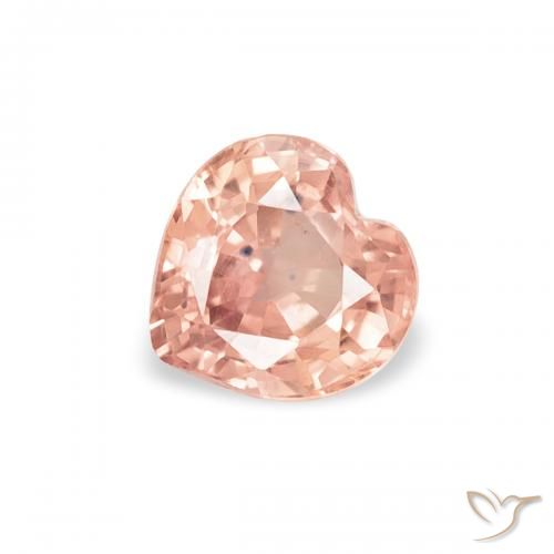 0.44ct Naturale Rosa chiaro Zaffiro, Cuore, VS