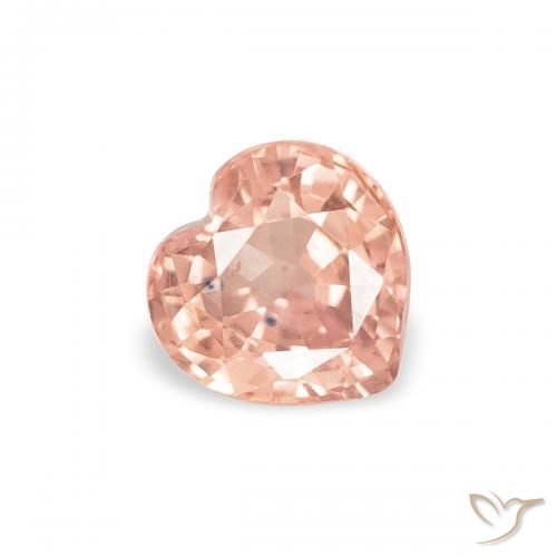 Zaffiro Rosa chiaro naturale da 0.44 ct, Cuore, VS