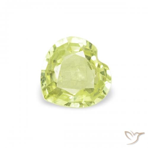 0.36ct Naturale Verde lime Zaffiro, Cuore, VS