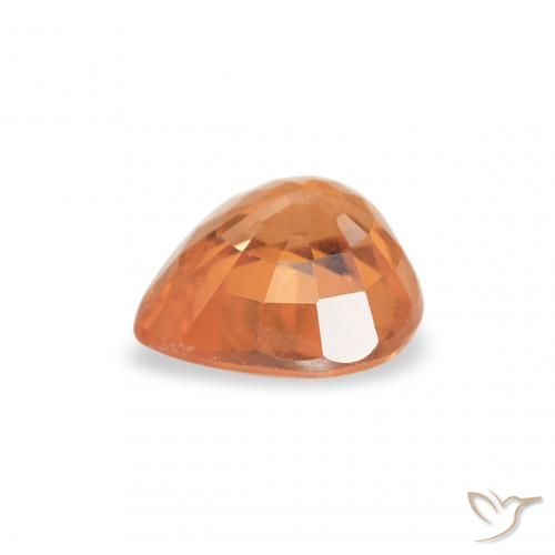 Zaffiro Arancione brillante naturale da 0.42 ct, Cuore, VS