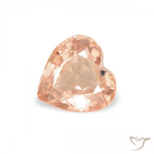 0.42ct Naturale Arancio tigre chiaro Zaffiro, Cuore, VVS-VS