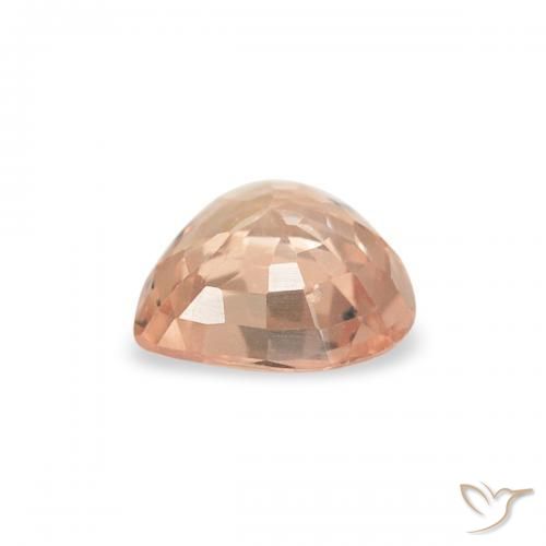 Zaffiro Arancio tigre chiaro naturale da 0.42 ct, Cuore, VVS-VS