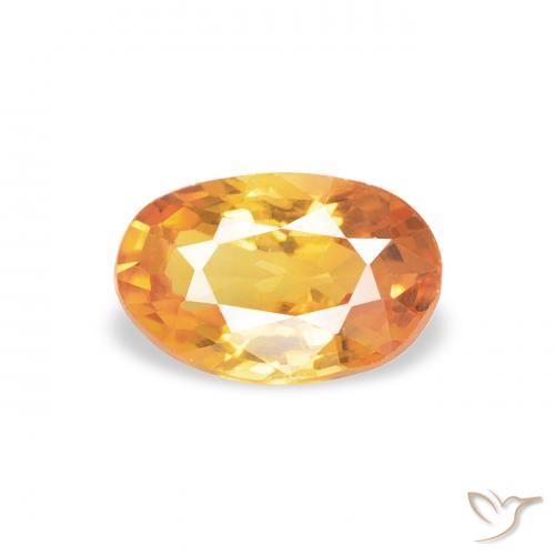 0.60ct Arancio intenso-OroG Zaffiro, Ovale, VS
