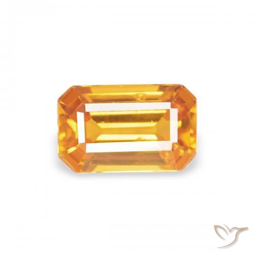 0.41ct Arancio-Oro Zaffiro, Taglio smeraldo, VS