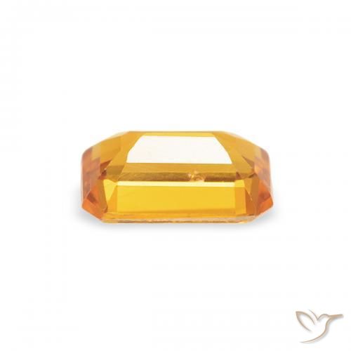 Zaffiro Arancio-Oro naturale da 0.41 ct, Ottagonale / Taglio smeraldo, VS