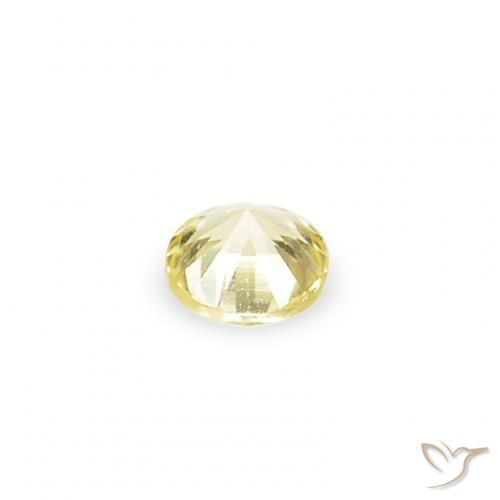 Gemme di Zaffiro Giallo chiaro naturale da 1.52 ct, Rotondo, VVS-VS
