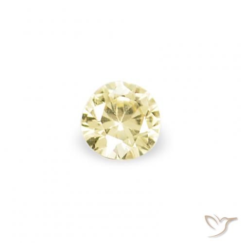 1.54ctw Giallo chiaro Zaffiro, Rotondo, VVS-VS