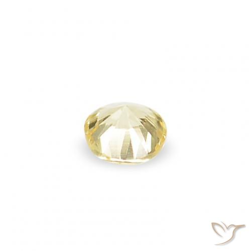 Gemme di Zaffiro Giallo chiaro naturale da 1.54 ct, Rotondo, VVS-VS