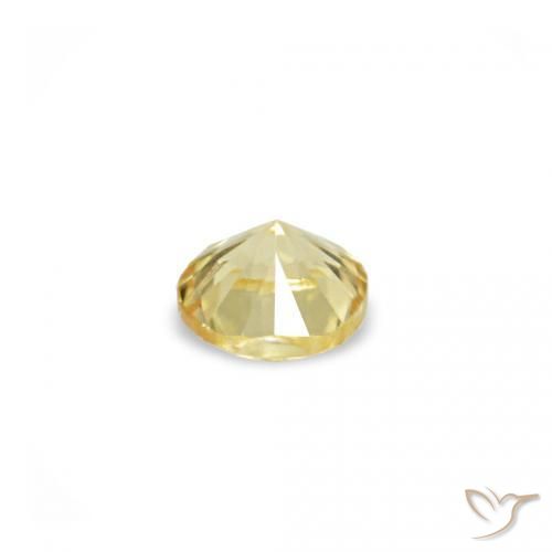 Gemme di Zaffiro Giallo dorato chiaro naturale da 1.54 ct, Rotondo, VVS-VS