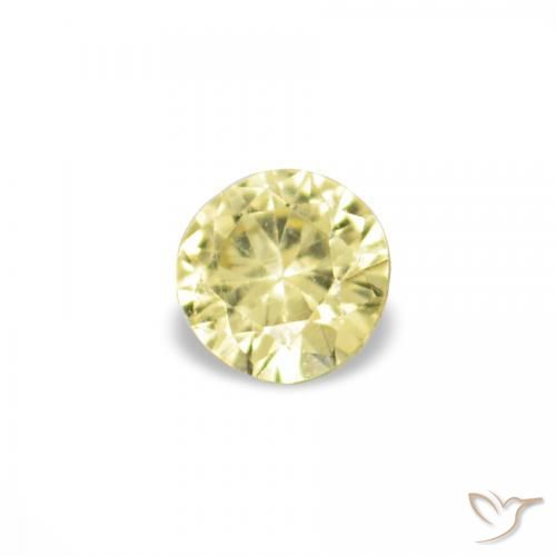 1.52ctw Giallo chiaro Zaffiro, Rotondo, VVS-VS
