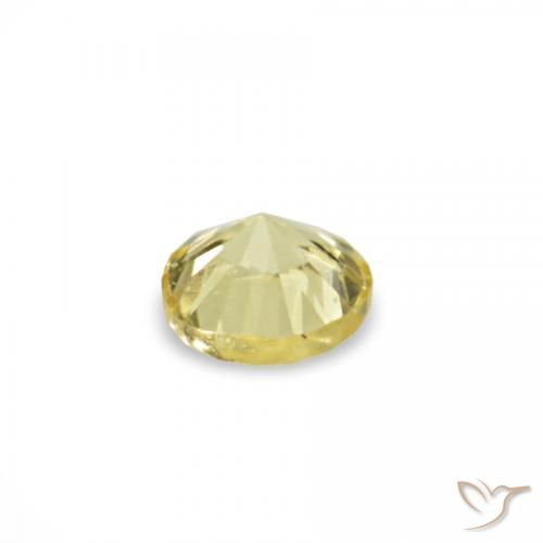 Gemme di Zaffiro Giallo chiaro naturale da 1.52 ct, Rotondo, VVS-VS