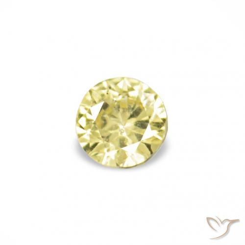 1.53ctw Giallo chiaro Zaffiro, Rotondo, VVS-VS