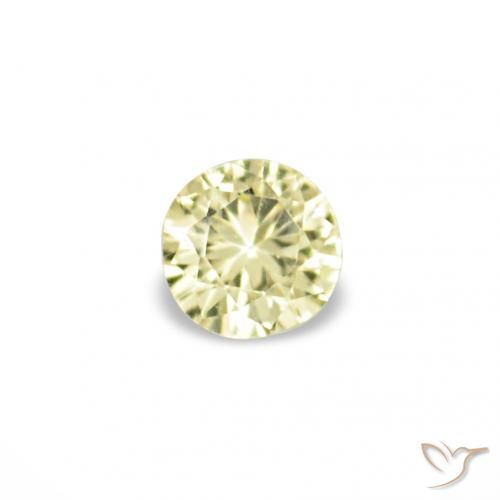 1.53ctw Giallo chiaro Zaffiro, Rotondo, VVS-VS
