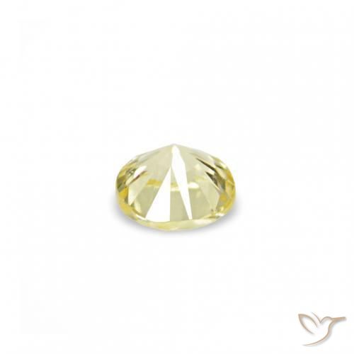 Gemme di Zaffiro Giallo chiaro naturale da 1.53 ct, Rotondo, VVS-VS