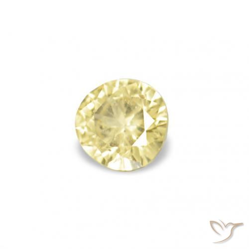 Gemme di Zaffiro Giallo chiaro naturale da 1.52 ct, Rotondo, VS