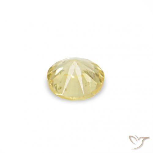 Gemme di Zaffiro Giallo chiaro naturale da 1.52 ct, Rotondo, VS