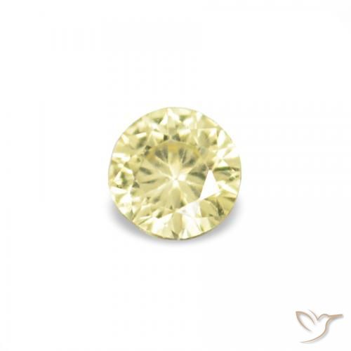 1.54ctw Giallo chiaro Zaffiro, Rotondo, VVS-VS