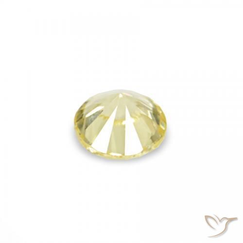 Gemme di Zaffiro Giallo chiaro naturale da 1.54 ct, Rotondo, VVS-VS