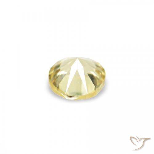 Gemme di Zaffiro Medium Light-Yellow naturale da 1.54 ct, Rotondo, VVS-VS