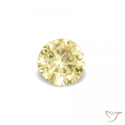 1.54ctw Giallo chiaro Zaffiro, Rotondo, VVS-VS
