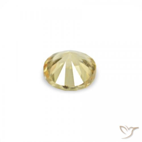 Gemme di Zaffiro Giallo chiaro naturale da 1.54 ct, Rotondo, VVS-VS