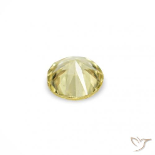 Gemme di Zaffiro Giallo chiaro naturale da 1.53 ct, Rotondo, VVS-VS
