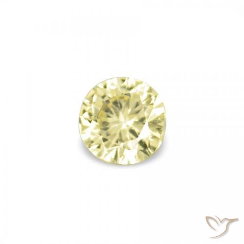 1.55ctw Giallo chiaro Zaffiro, Rotondo, VVS-VS