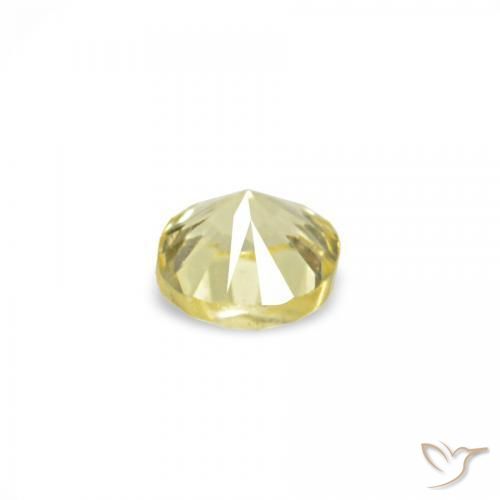Gemme di Zaffiro Giallo chiaro naturale da 1.55 ct, Rotondo, VVS-VS