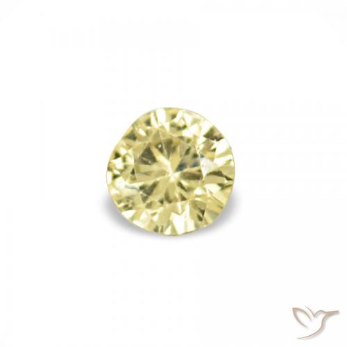 1.54ctw Giallo pallido Zaffiro, Rotondo, VS