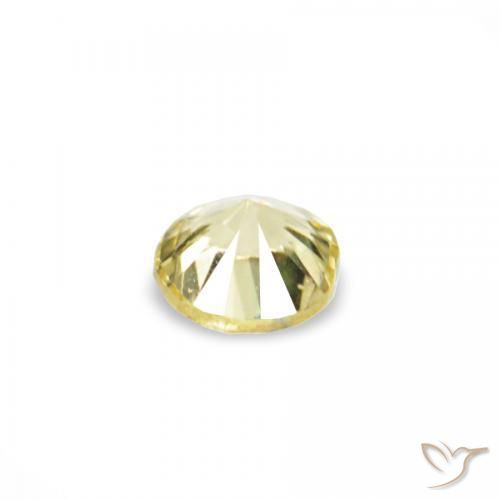 Gemme di Zaffiro Giallo pallido naturale da 1.54 ct, Rotondo, VS