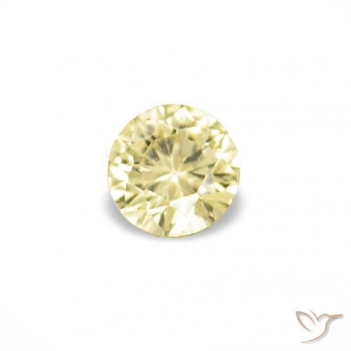 1.53ctw Giallo pallido Zaffiro, Rotondo, VVS-VS