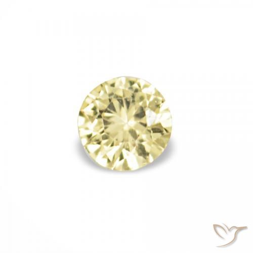 Gemme di Zaffiro Giallo Laguna chiaro naturale da 1.55 ct, Rotondo, VVS-VS