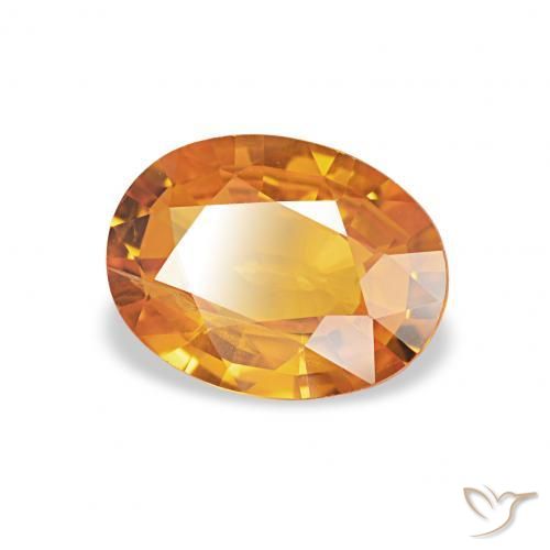 Zaffiro Arancione rossastra naturale da 1.33 ct, Ovale, SI-I1