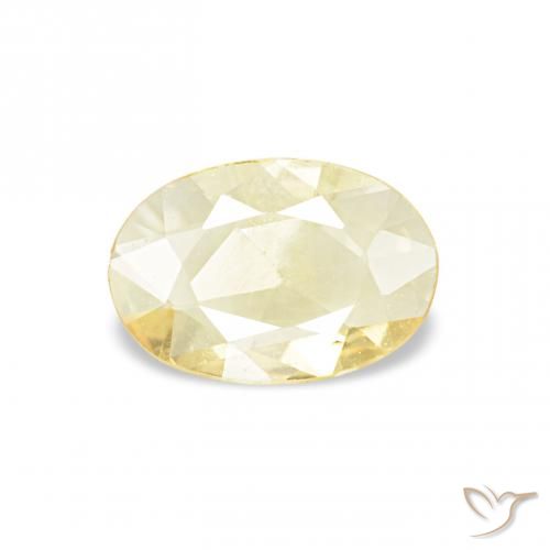 0.30ct Giallo chiaro Zaffiro, Ovale, VVS
