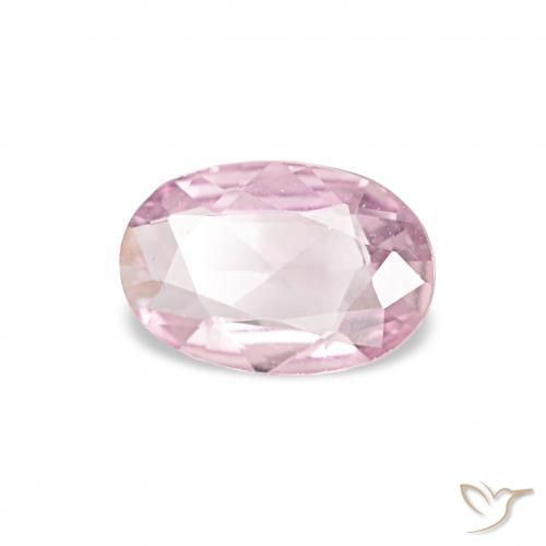 Zaffiro Rosa chiaro naturale da 0.33 ct, Ovale, VVS