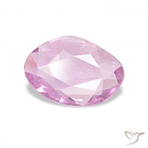 Zaffiro Rosa viola reale molto chiaro naturale da 0.57 ct, Taglio a fantasia, VS