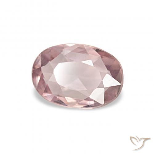 Zaffiro Rosa chiaro gomma da masticare naturale da 0.52 ct, Ovale, VVS