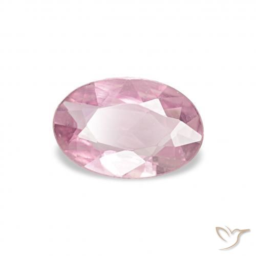 Zaffiro Rosa chiaro gomma da masticare naturale da 0.38 ct, Ovale, VVS