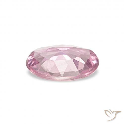 Zaffiro Rosa chiaro gomma da masticare naturale da 0.38 ct, Ovale, VVS