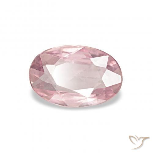 Zaffiro Rosa chiaro naturale da 0.42 ct, Ovale, VVS
