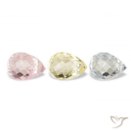 Gemme di Zaffiro Multicolore naturale da 1.98 ct, Taglio briolette, VS