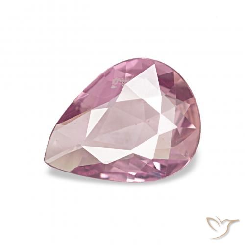 Zaffiro Rosa gomma da masticare naturale da 0.46 ct, Forma a pera, VVS-VS