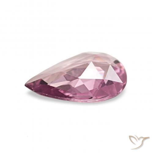 Zaffiro Rosa gomma da masticare naturale da 0.46 ct, Forma a pera, VVS-VS