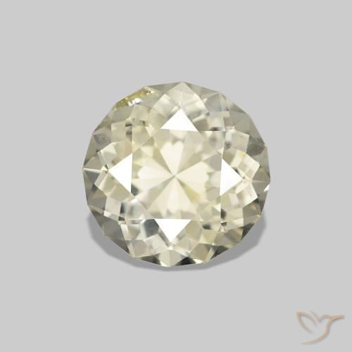 1.00ct Giallo chiaro Zaffiro, Rotondo, VVS