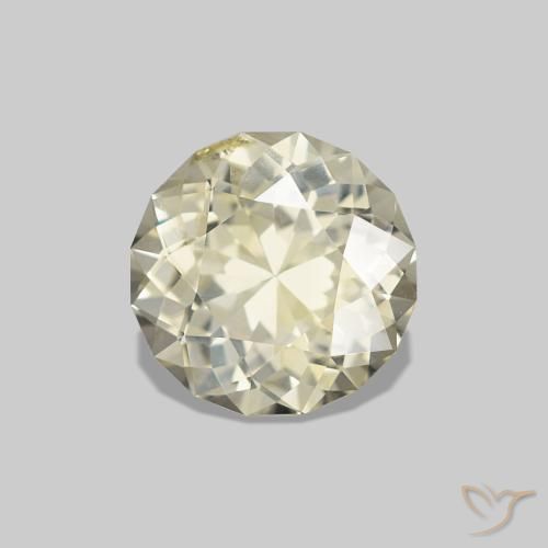 Zaffiro Giallo chiaro naturale da 1.00 ct, Rotondo, VVS