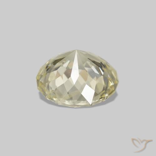 Zaffiro Giallo chiaro naturale da 1.00 ct, Rotondo, VVS