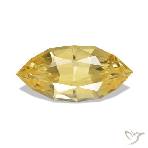 1.37ct Giallo medio Zaffiro, Taglio marquise, VS