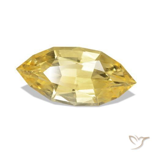 Zaffiro Giallo medio naturale da 1.37 ct, Taglio marquise, VS