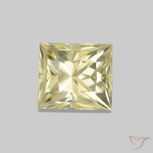 Zaffiro Giallo chiaro naturale da 1.28 ct, Taglio a baguette, VVS-VS