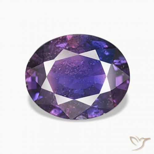 Zaffiro Viola intenso naturale da 2.34 ct, Ovale, VS-SI